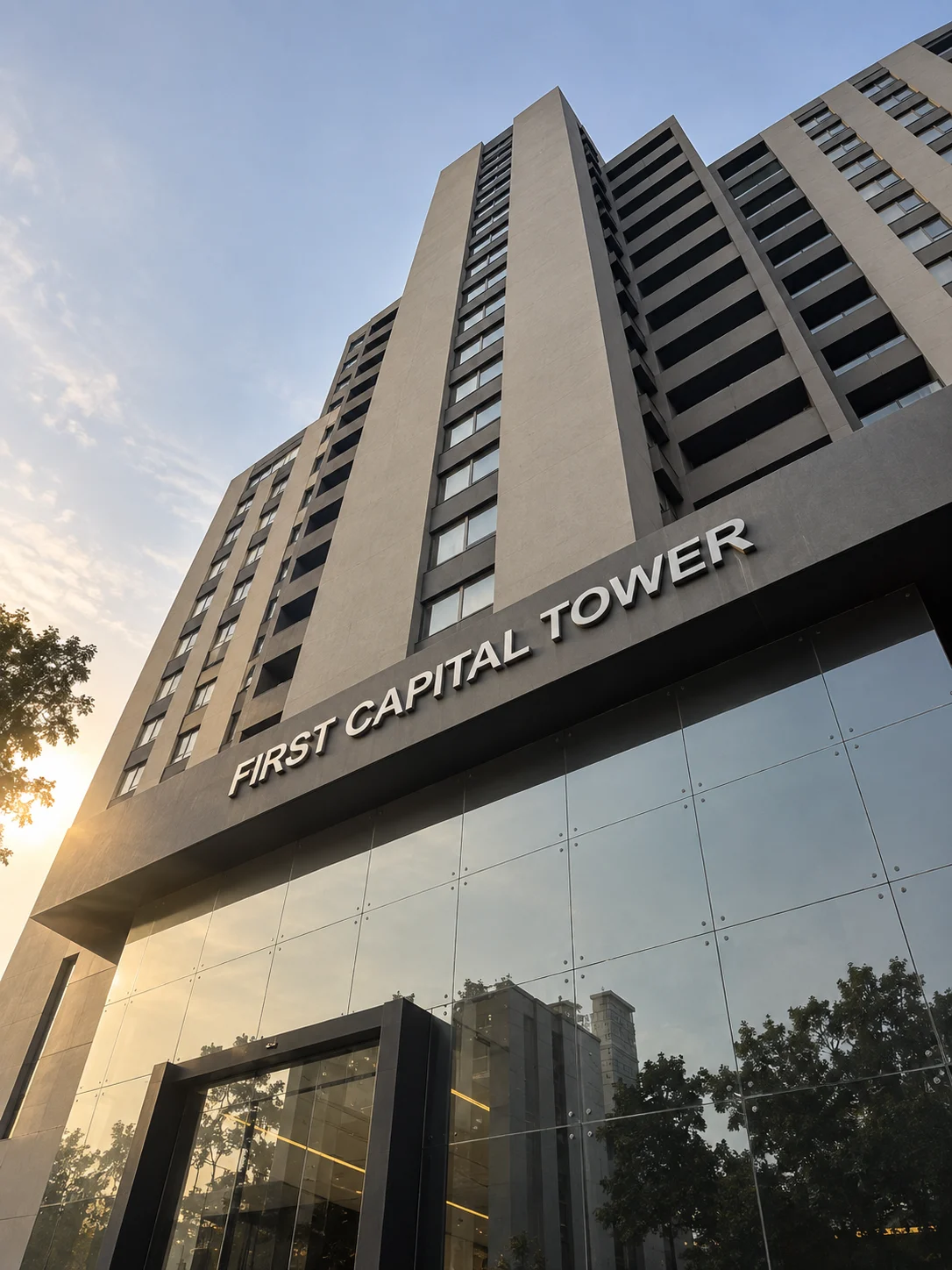 First Capital Tower Night Facade