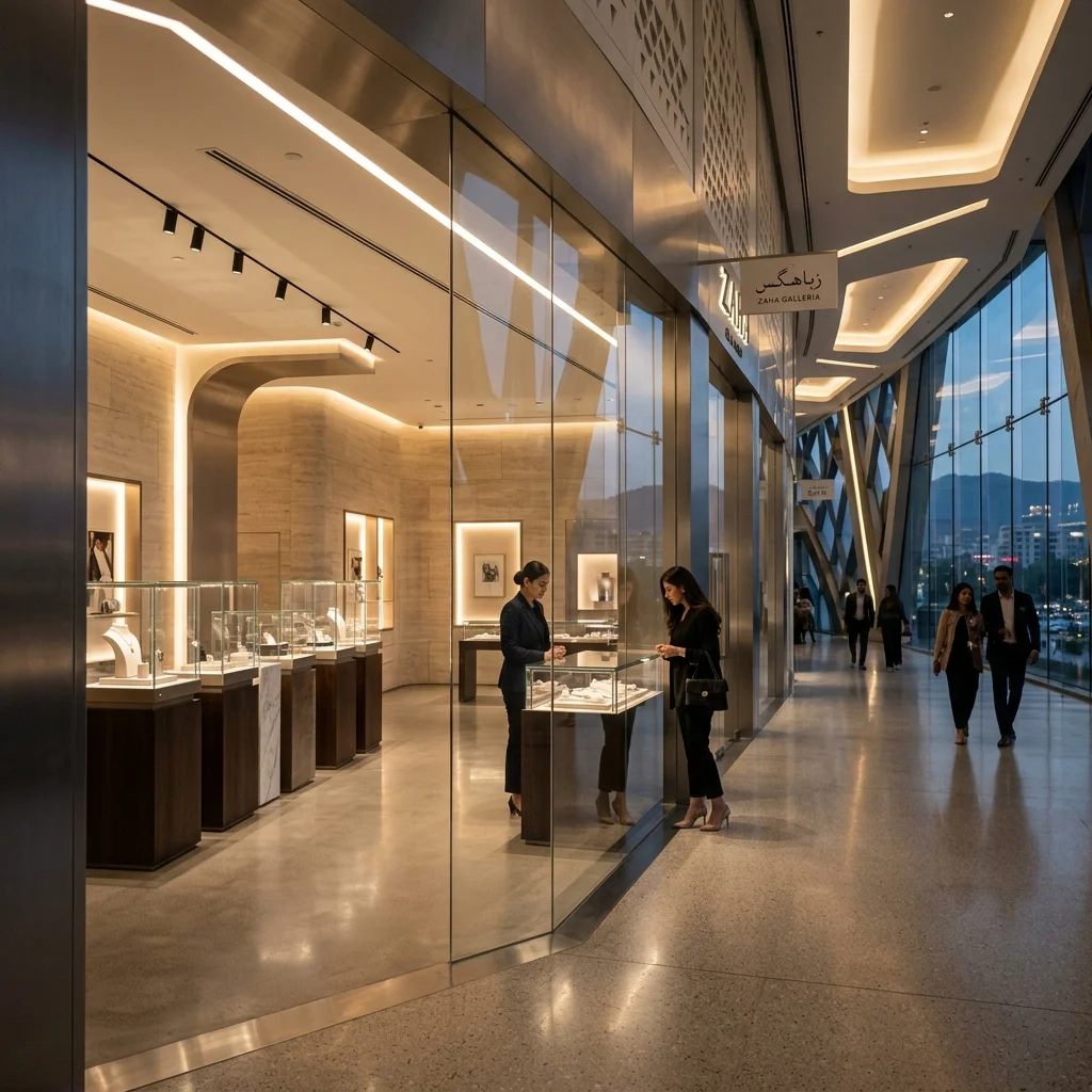 Luxury Retail Corridor Rendering